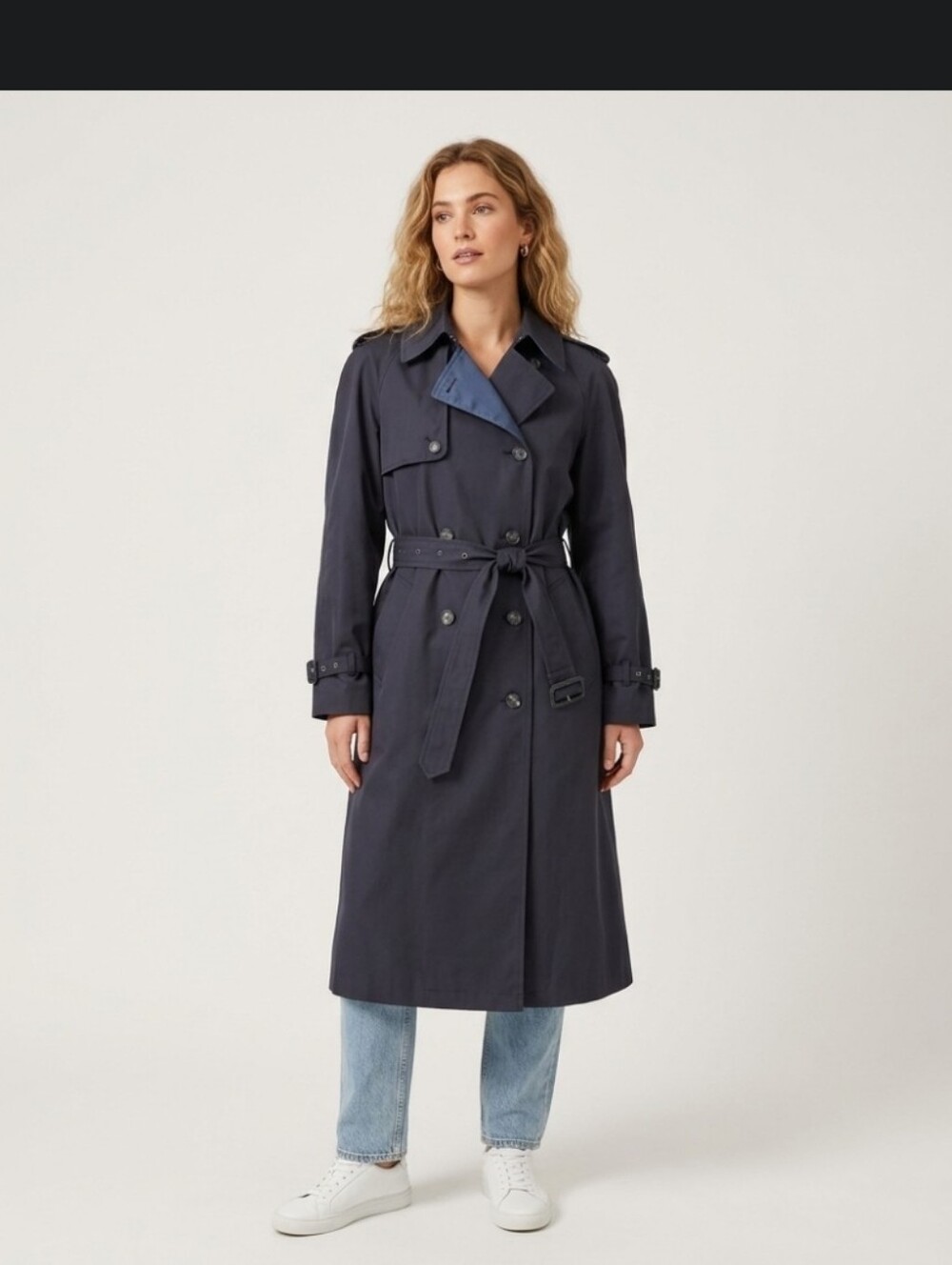 Vintage Sears Blue Belted Trench Coat
